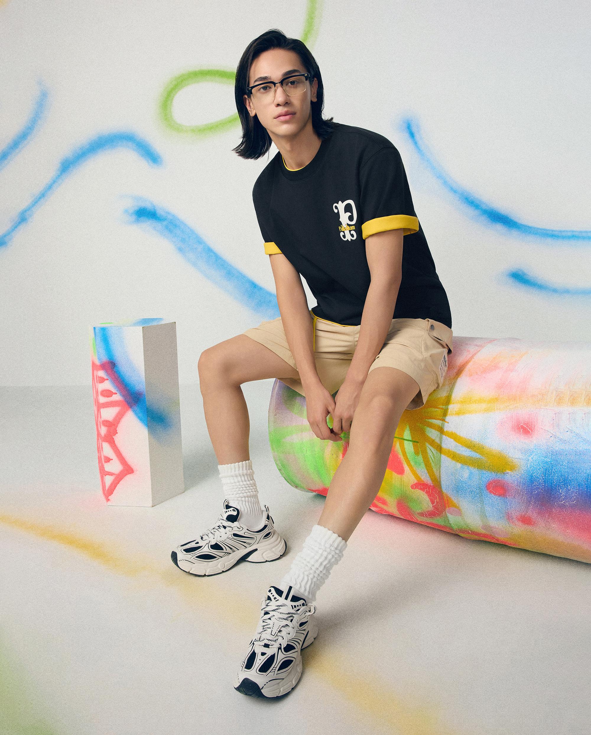 04577-019-M | MEN'S PALLAEIFFEL SNEAKERS | BK/SL/WT/BK