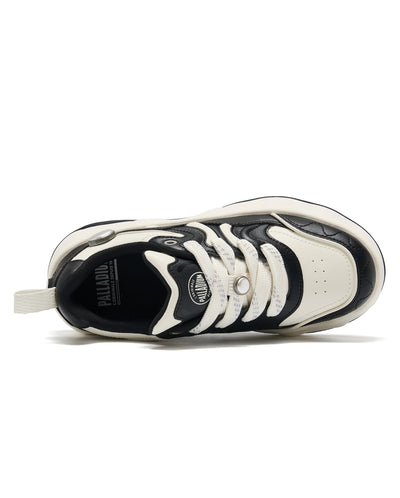 04845-009-M | MEN'S PALLAPEARL CHUNKY SNEAKERS | BK/WT/WT