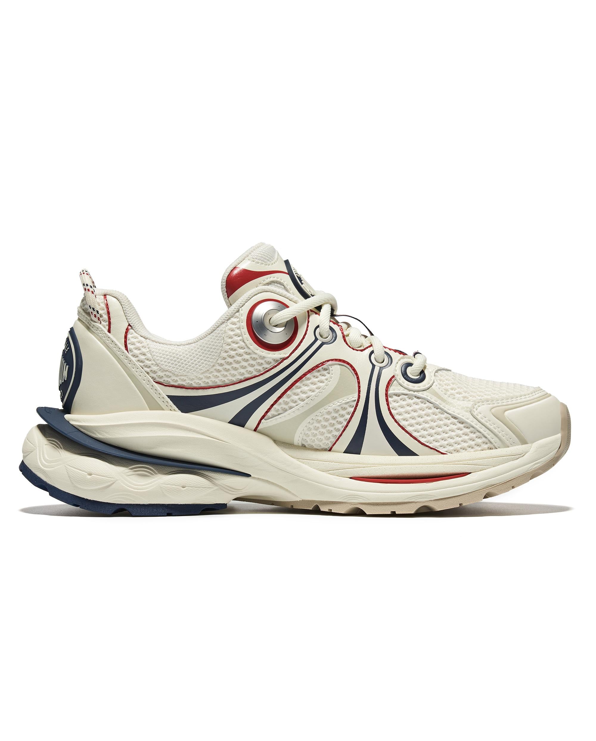 09319-113-M | MEN'S PALLALOOP SNEAKERS | BEIGE/RED/BLUE