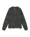 1010334-045 | MEN'S IRIS LOGO RIPPED COTTON SWEATER