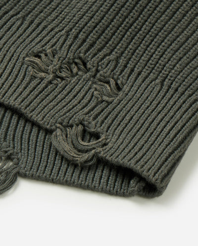 1010334-045 | MEN'S IRIS LOGO RIPPED COTTON SWEATER