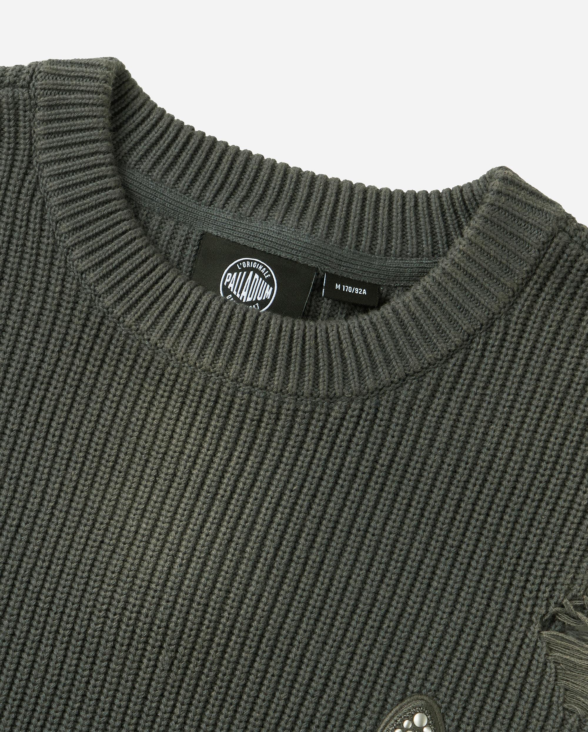 1010334-045 | MEN'S IRIS LOGO RIPPED COTTON SWEATER | DARK SHADOW