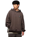 1010336-045 | MEN'S PALLADIUM LOGO LOOSE FIT COTTON HOODIE | DARK SHADOW