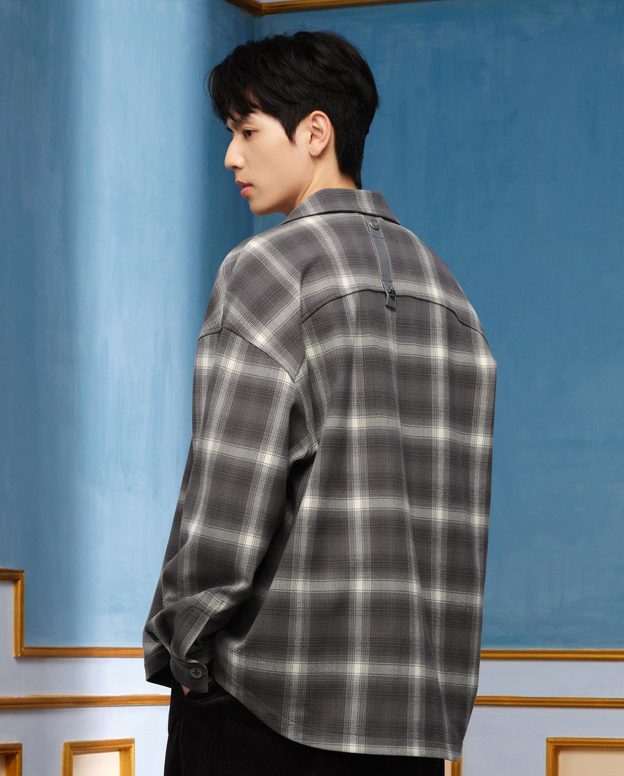 1010337-934 | MEN'S IRIS LOGO CHECKED LONG SLEEVES SHIRT