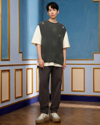 1010339-045 | MEN'S IRIS LOGO STRAIGHT PANTS | DARK SHADOW