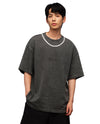 1010340-045 | MEN'S PALLADIUM LOGO LOOSE FIT COTTON T-SHIRT | DARK SHADOW