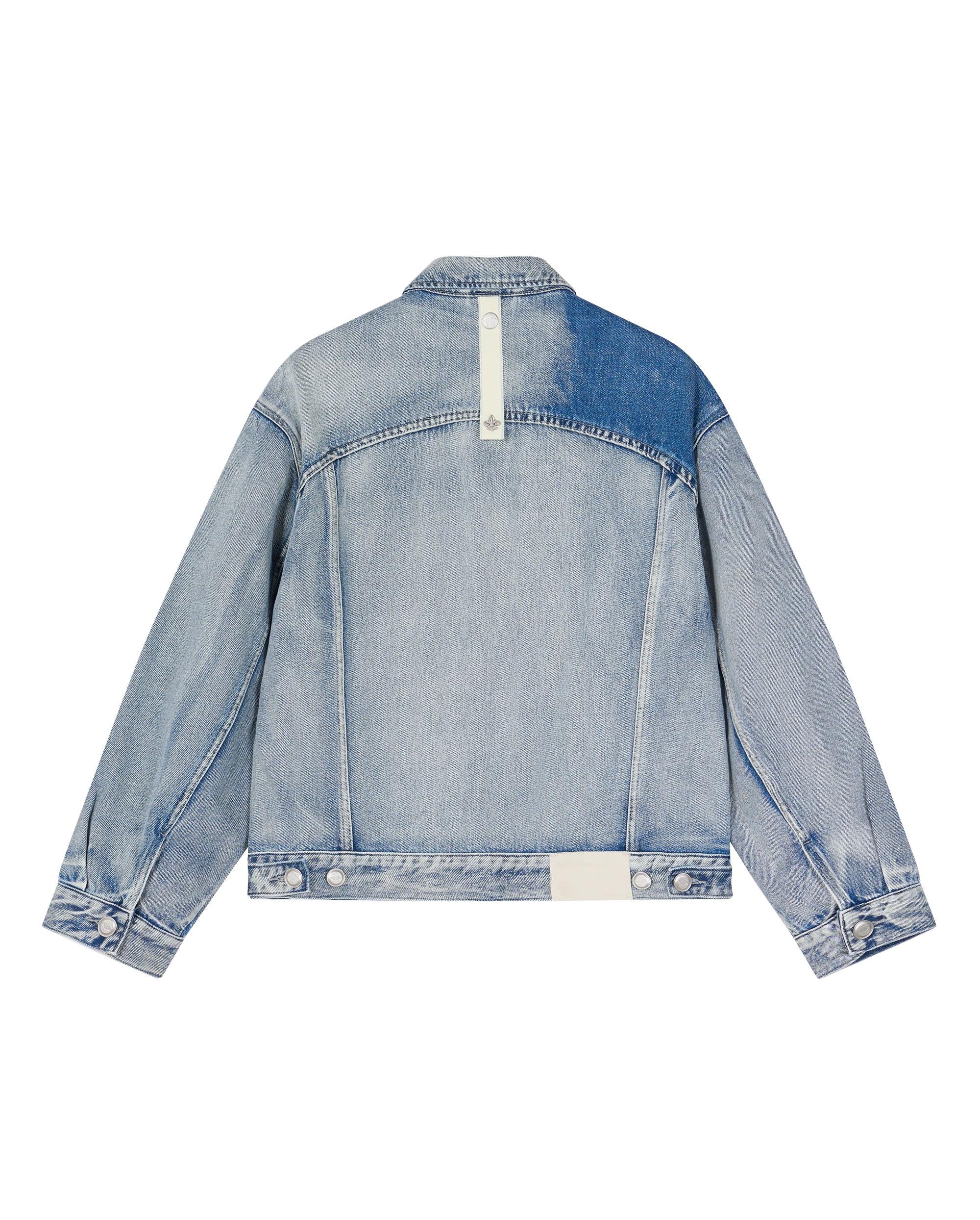 1010348-454 | MEN'S IRIS LOGO LOOSE FIT DENIM JACKET | INSIGNIA BLUE