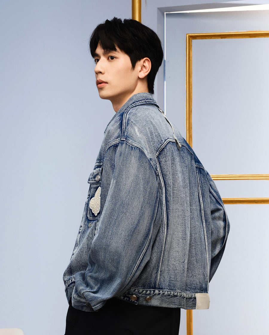 1010348-454 | MEN'S IRIS LOGO LOOSE FIT DENIM JACKET