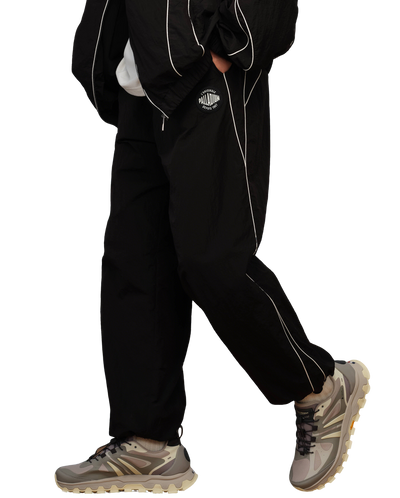 1010432-032 | MEN'S LOGO SIDE STRIPED LOOSE FIT CHECKED PANTS | TAP SHOE