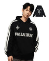 1010449-032 | MEN'S VINTAGE SIDE TAPED LOOSE FIT COTTON HOODIE