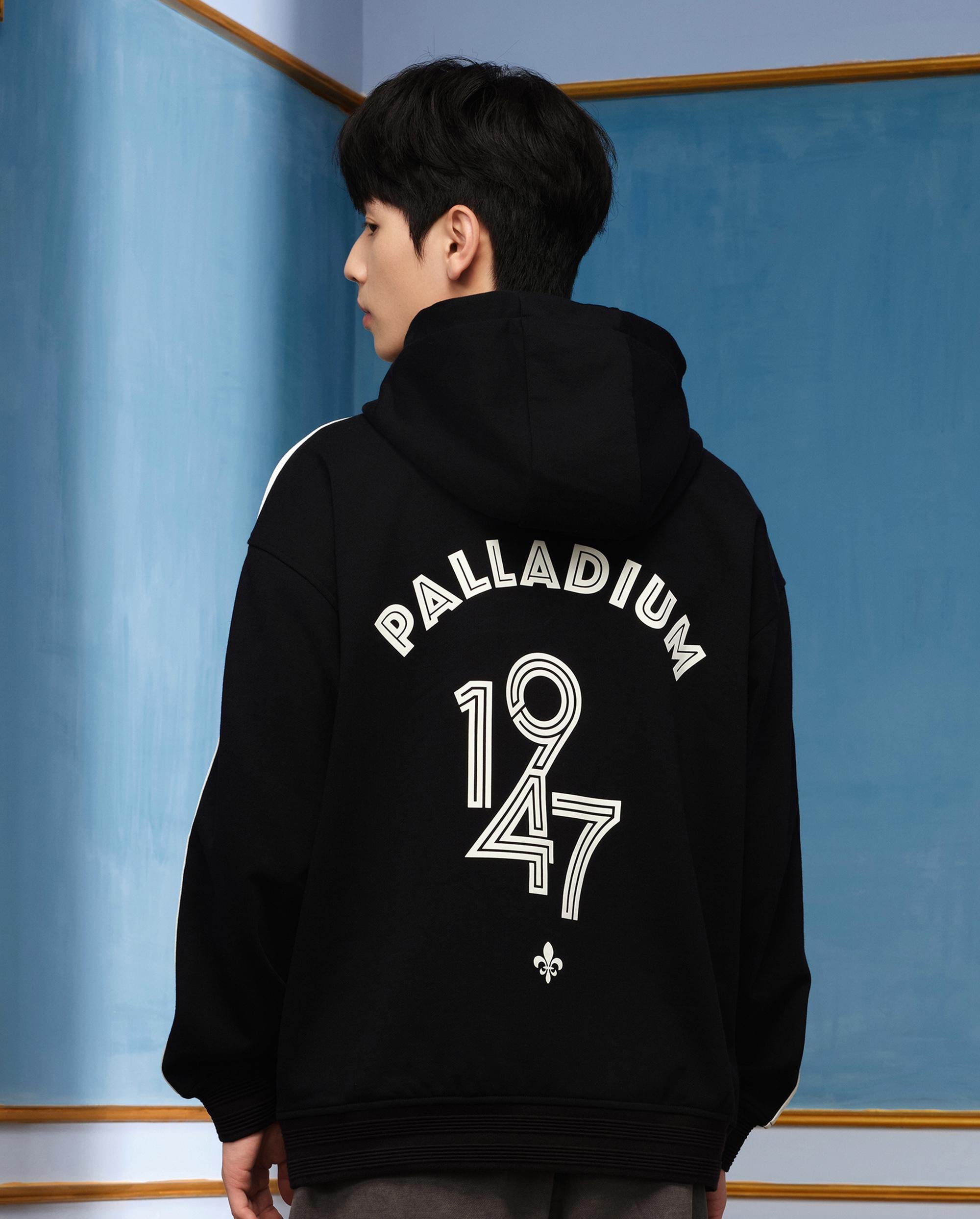 1010449-032 | MEN'S VINTAGE SIDE TAPED LOOSE FIT COTTON HOODIE | TAP SHOE