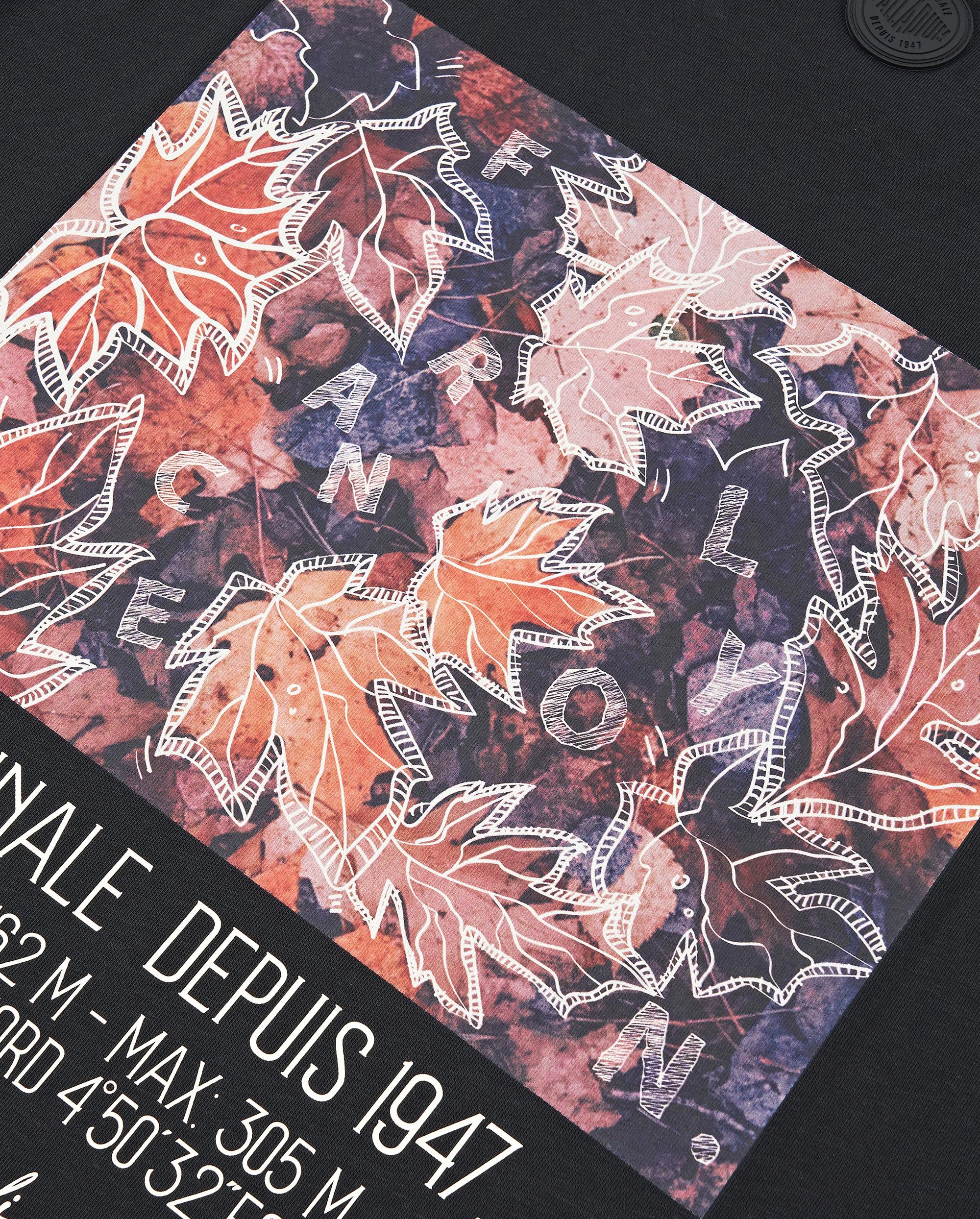 1010464-032 | MEN'S LOGO LOOSE FIT MAPLE LEAF PRINTED T-SHIRT | TAP SHOE