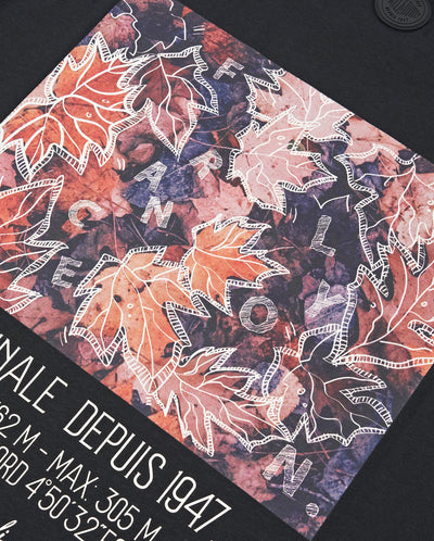 1010464-032 | MEN'S LOGO LOOSE FIT MAPLE LEAF PRINTED T-SHIRT | TAP SHOE