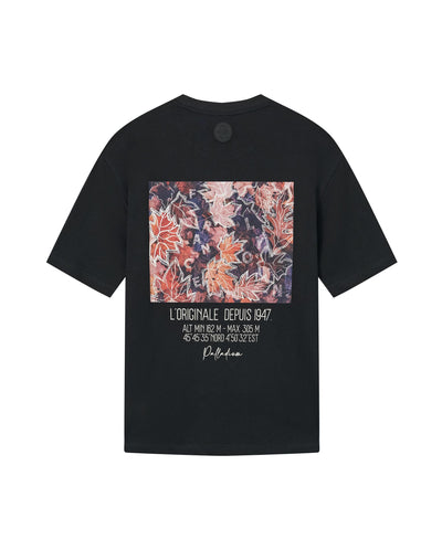 1010464-032 | MEN'S LOGO LOOSE FIT MAPLE LEAF PRINTED T-SHIRT | TAP SHOE