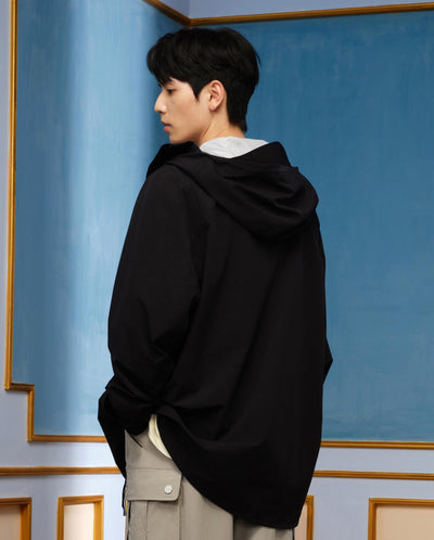 1010476-032 | MEN'S PALLADIUM LOGO LONG CUT HOODED JACKET | TAP SHOE