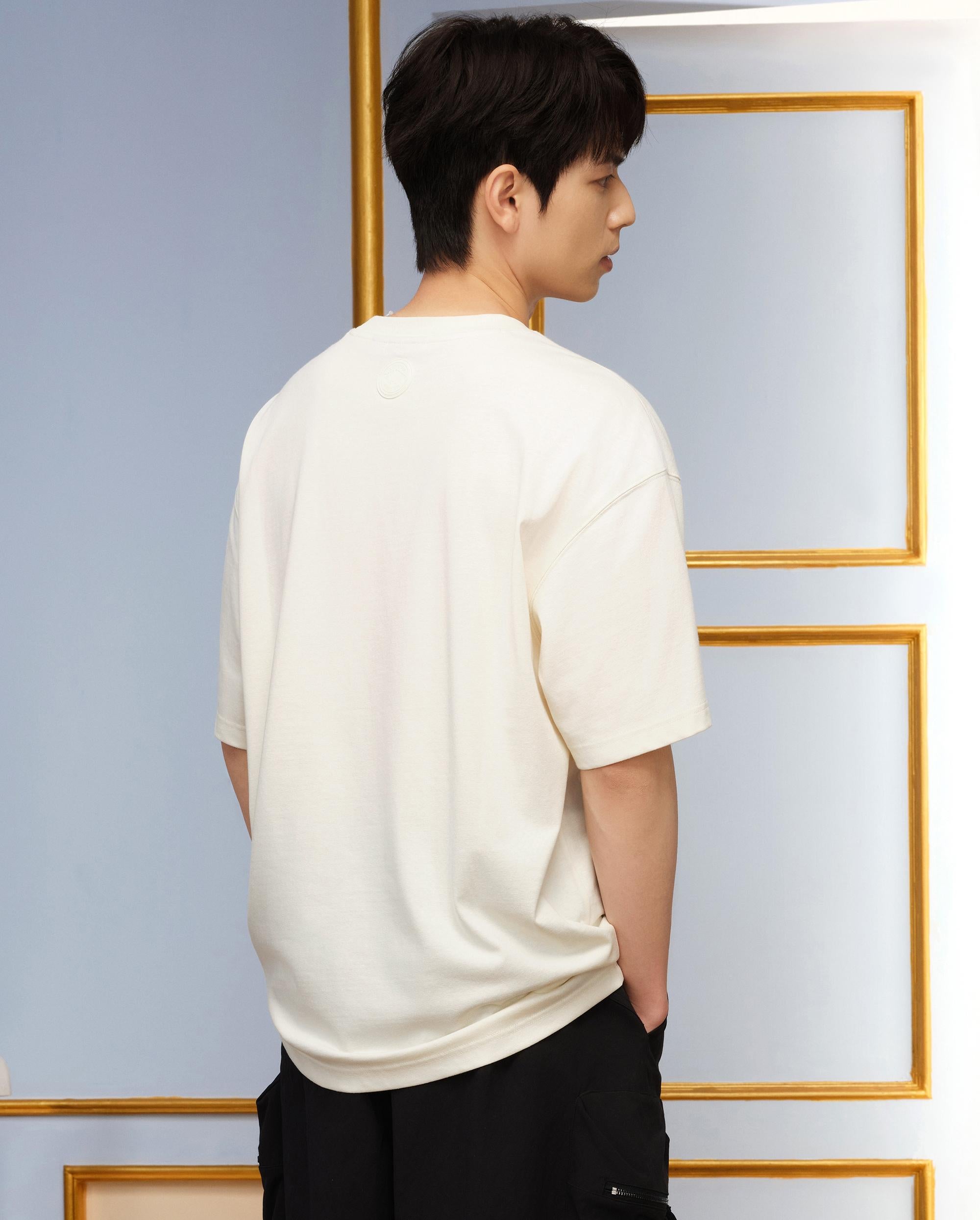 1010482-232 | MEN'S PALLADIUM LOGO LOOSE FIT POCKET T-SHIRT | VANILLA ICE