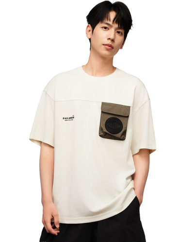 1010482-232 | MEN'S PALLADIUM LOGO LOOSE FIT POCKET T-SHIRT | VANILLA ICE