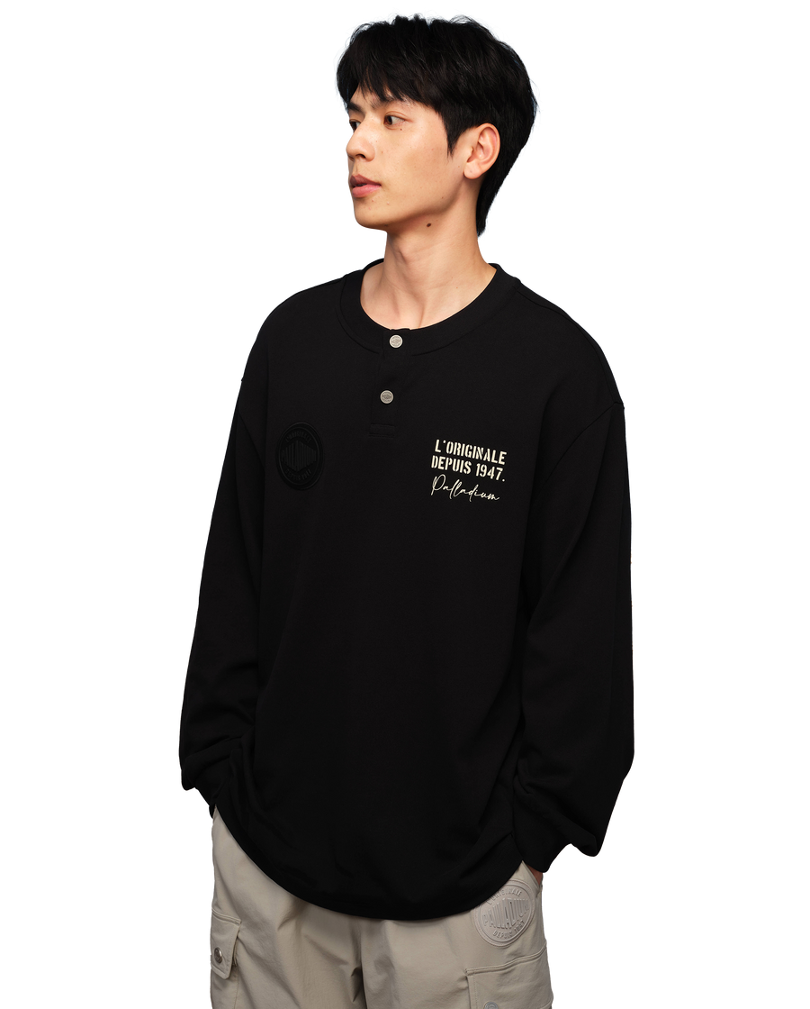 1010483-032 | MEN'S PALLADIUM LOGO LONG SLEEVES COTTON T-SHIRT | TAP SHOE