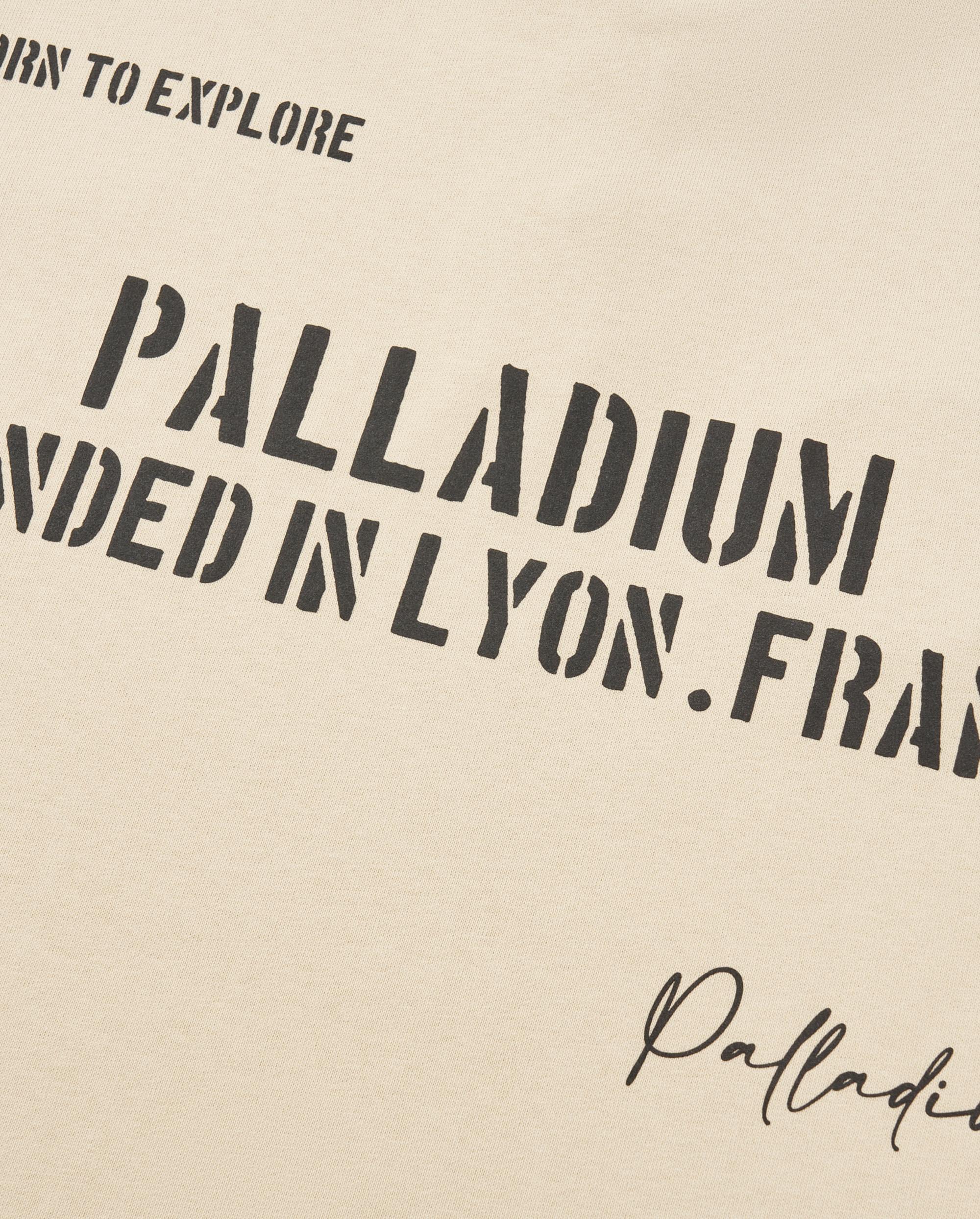 1010483-043 | MEN'S PALLADIUM LOGO LONG SLEEVES COTTON T-SHIRT | OYSTER GRAY