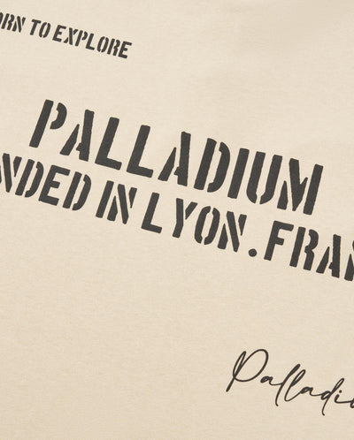 1010483-043 | MEN'S PALLADIUM LOGO LONG SLEEVES COTTON T-SHIRT | OYSTER GRAY