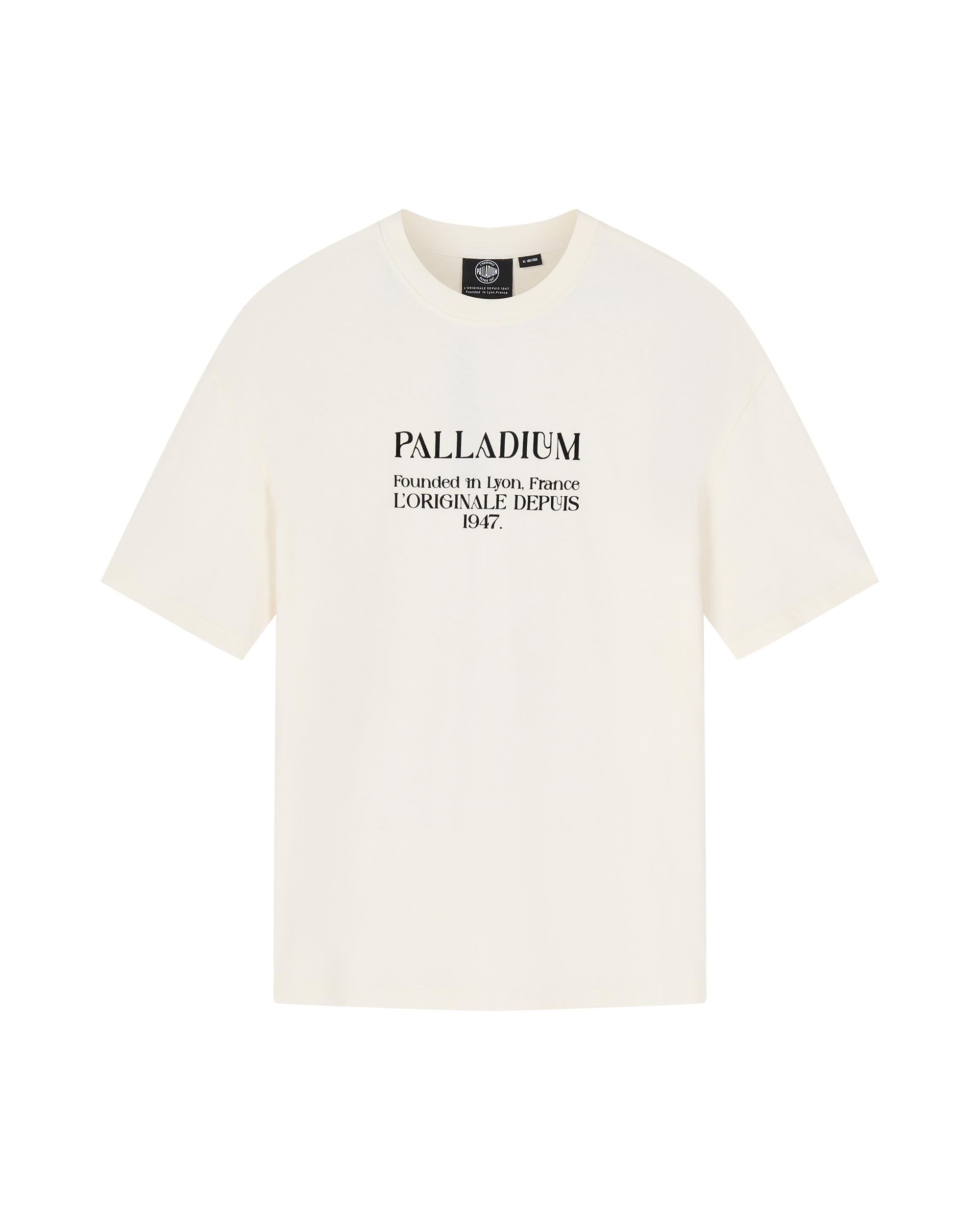 1010492-262 | MEN'S PALLADIUM PRINTED LOOSE FIT COTTON T-SHIRT | MARSHMALLOW