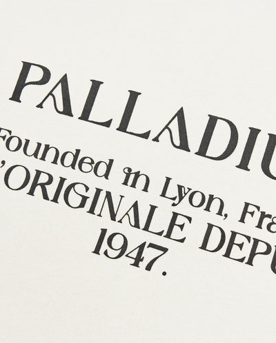 1010492-262 | MEN'S PALLADIUM PRINTED LOOSE FIT COTTON T-SHIRT | MARSHMALLOW