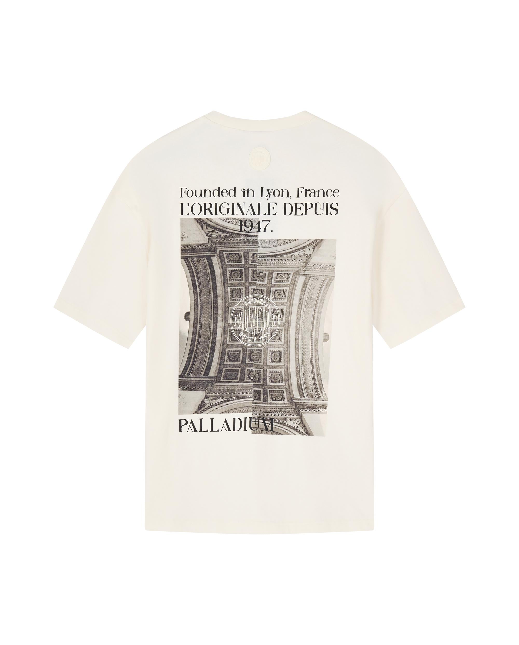 1010492-262 | MEN'S PALLADIUM PRINTED LOOSE FIT COTTON T-SHIRT | MARSHMALLOW