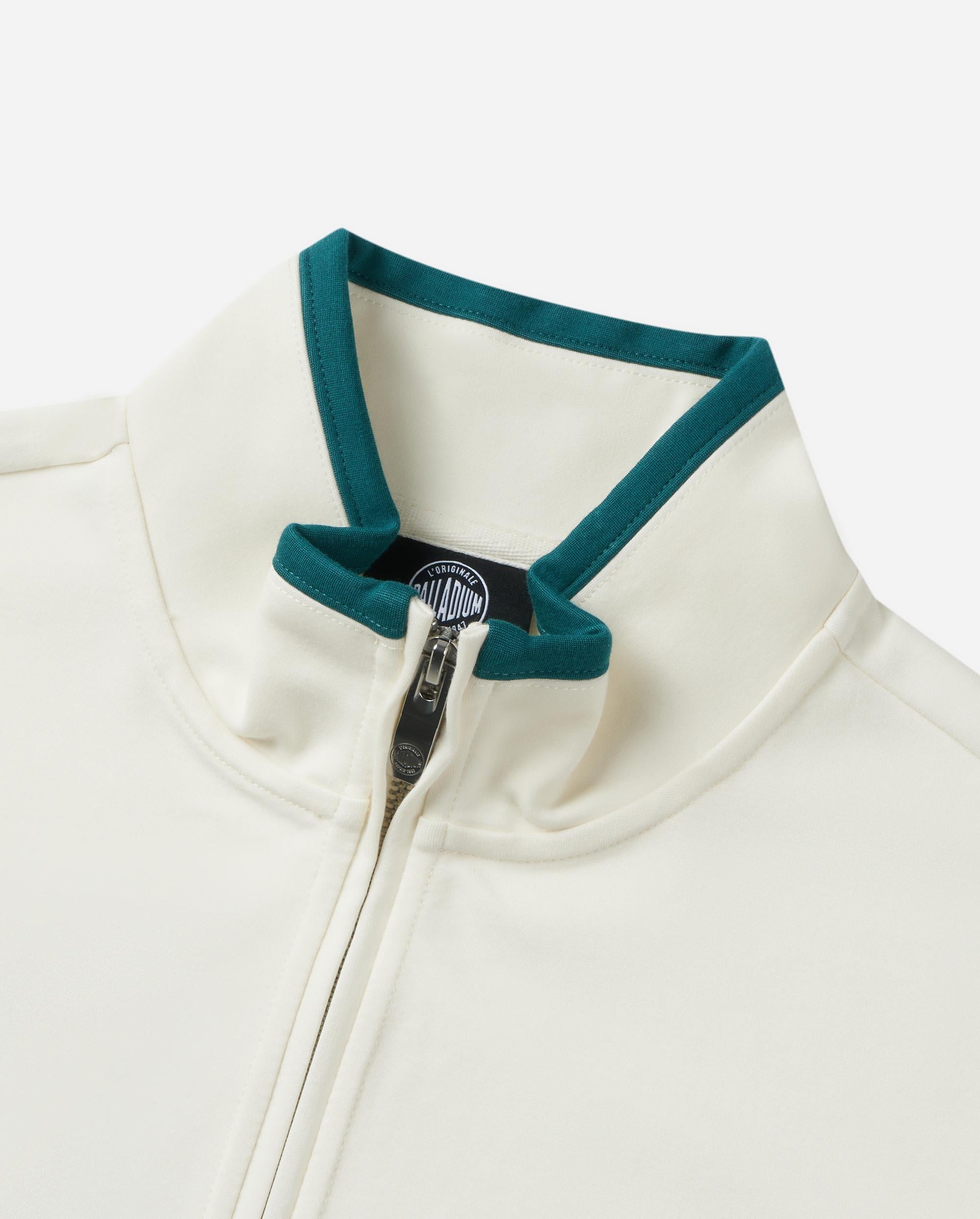 1010493-262 | MEN'S PALLADIUM LOGO COLOR BLOCKS VARSITY JACKET | MARSHMALLOW