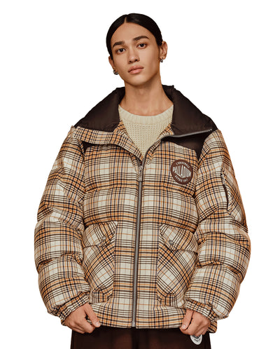 1010505-953 | MEN'S PALLADIUM LOGO CHECKED DOWN JACKET | ORE PLAID STRIPES