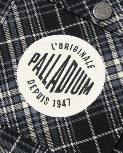 1010508-954 | MEN'S PALLADIUM LOGO CHECKED JACKET | BLK  PLAID STRIPES