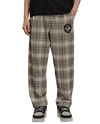 1010509-818 | MEN'S EMBROIDERED PALLADIUM LOGO CHECKED PANTS | BLACK/KHAKI/GREY