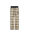 1010509-818 | MEN'S EMBROIDERED PALLADIUM LOGO CHECKED PANTS | BLACK/KHAKI/GREY