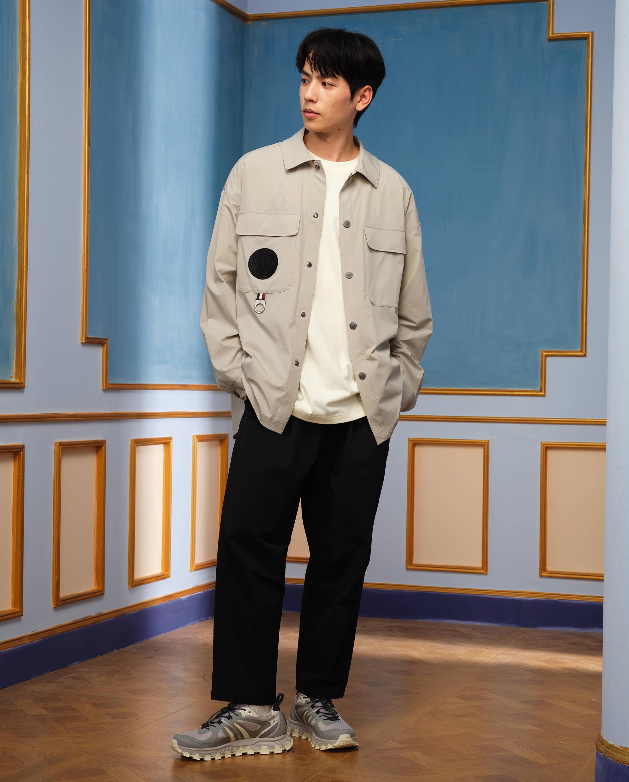 1010555-031 | MEN'S PALLADIUM LOGO SHIRT | FLINT GRAY