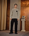 1010563-031 | MEN'S LOOSE FIT DROPPED SHOULDERS COTTON SWEATER