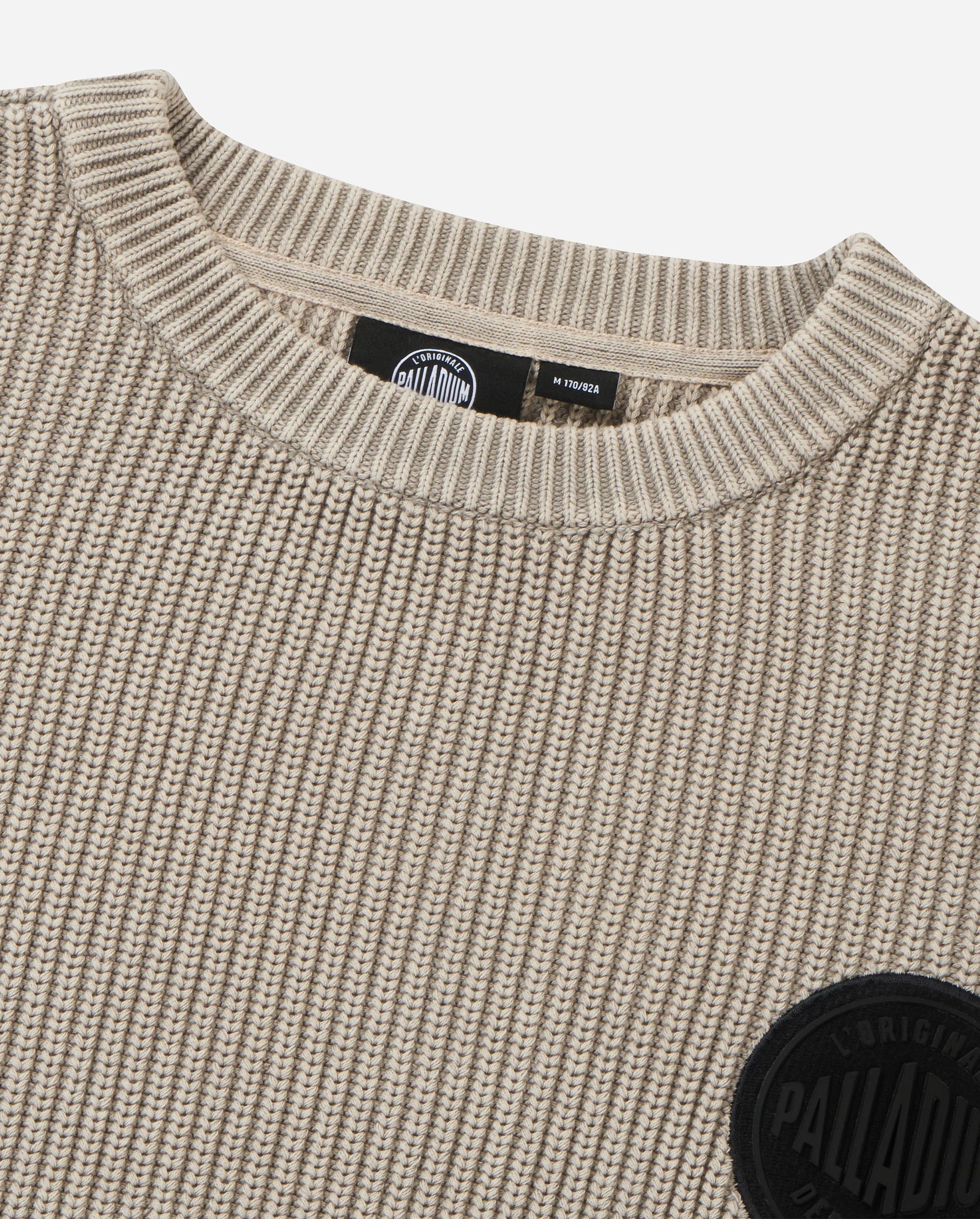 1010563-031 | MEN'S LOOSE FIT DROPPED SHOULDERS COTTON SWEATER | FLINT GRAY