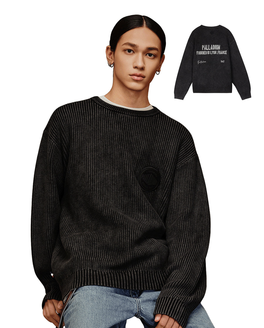 1010563-032 | MEN'S LOOSE FIT DROPPED SHOULDERS COTTON SWEATER | TAP SHOE