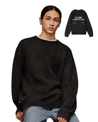 1010563-032 | MEN'S LOOSE FIT DROPPED SHOULDERS COTTON SWEATER | TAP SHOE