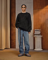 1010563-032 | MEN'S LOOSE FIT DROPPED SHOULDERS COTTON SWEATER