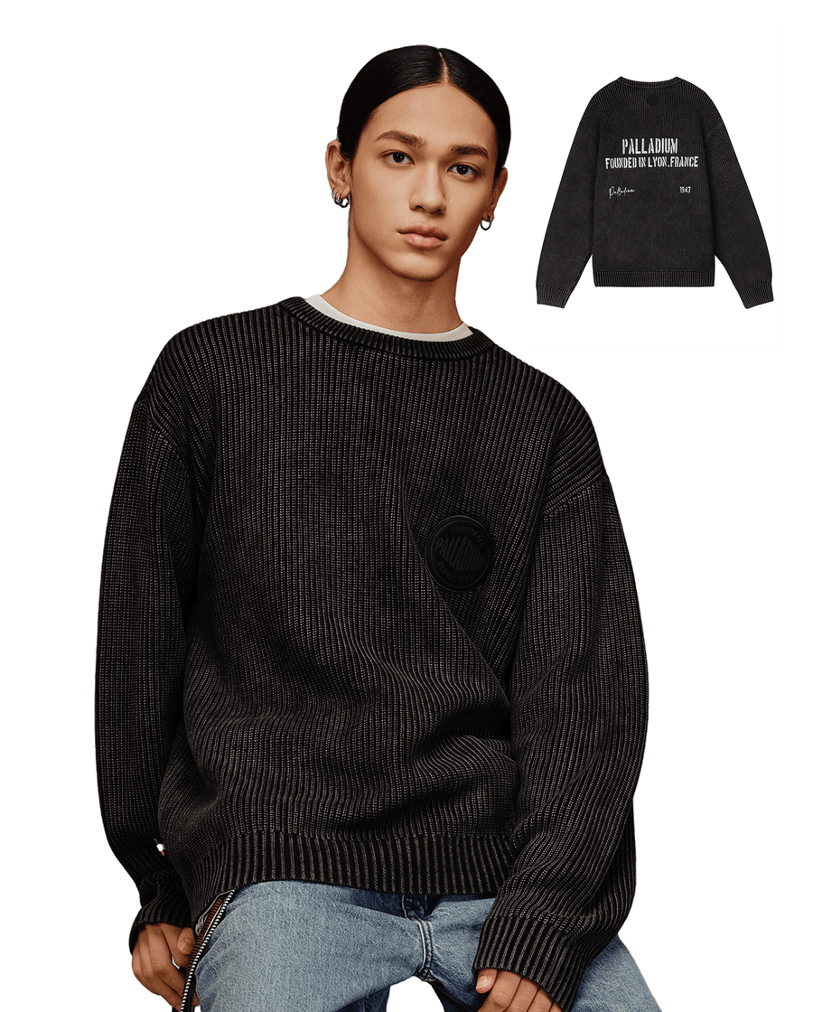 1010563-032 | MEN'S LOOSE FIT DROPPED SHOULDERS COTTON SWEATER | TAP SHOE