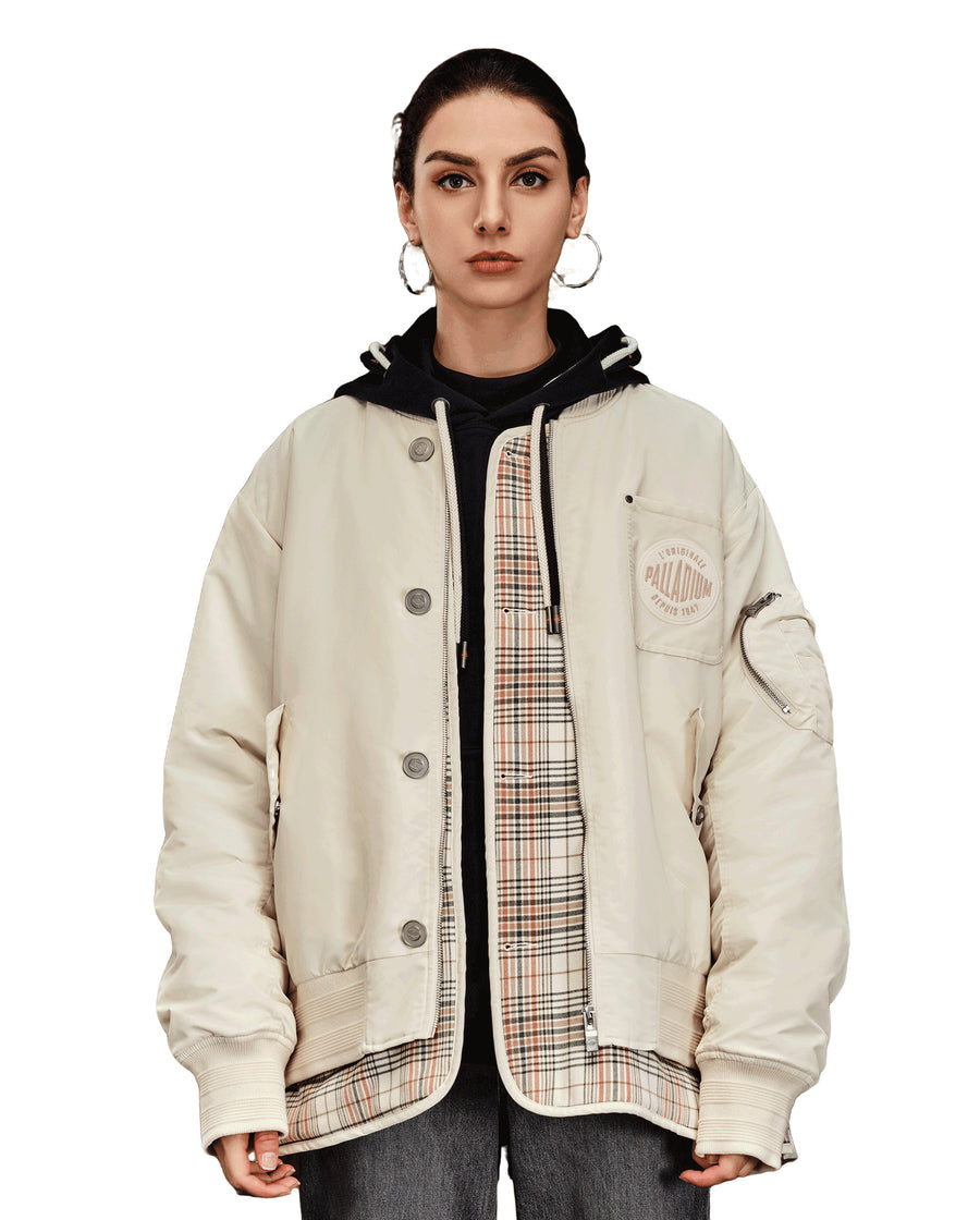 1010571-232 | MEN'S PALLADIUM LOGO LAYERED BOMBER JACKET | VANILLA ICE