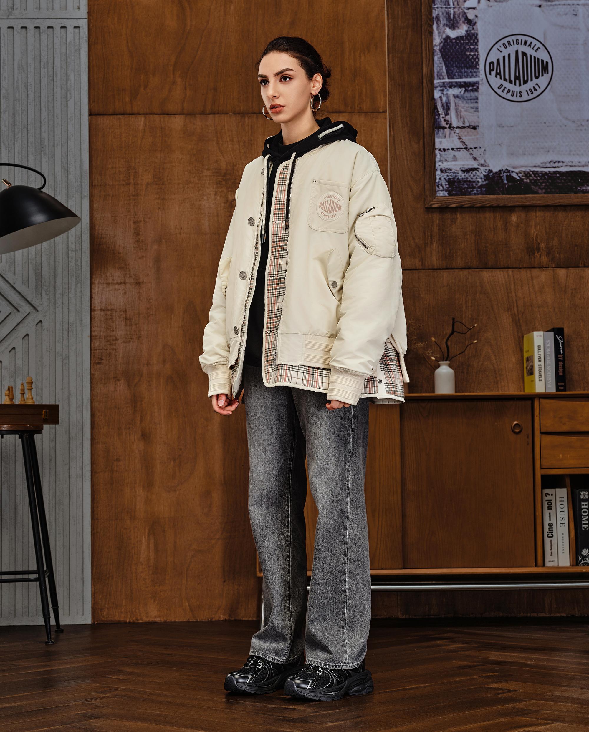 1010571-232 | MEN'S PALLADIUM LOGO LAYERED BOMBER JACKET | VANILLA ICE