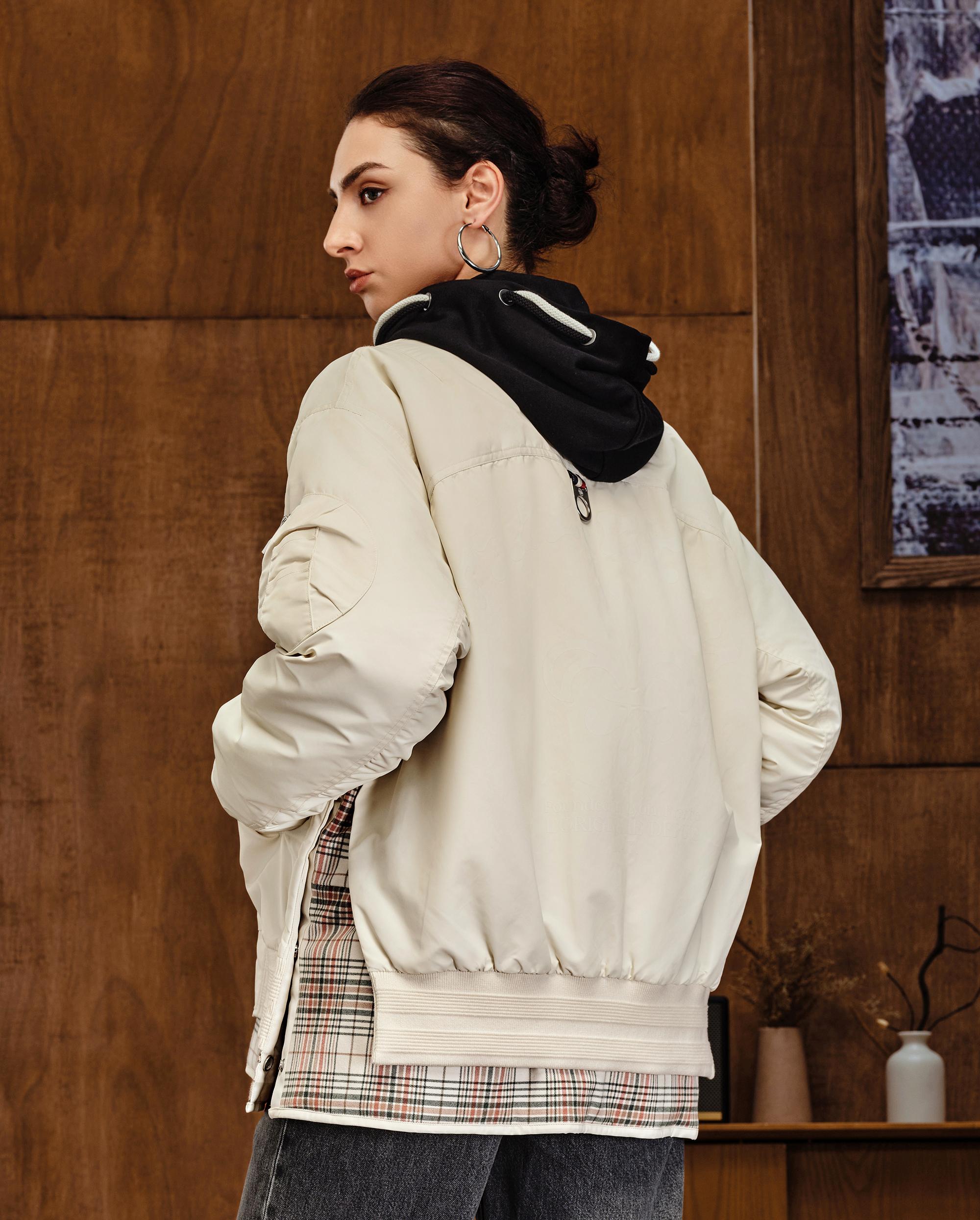 1010571-232 | MEN'S PALLADIUM LOGO LAYERED BOMBER JACKET | VANILLA ICE