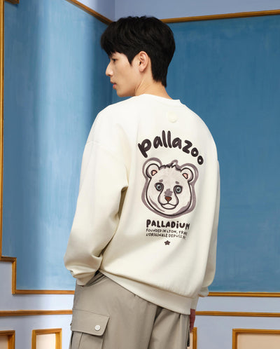 1010572-262 | MEN'S PALLADIUM LOGO THEME PRINTED SWEATSHIRT | MARSHMALLOW