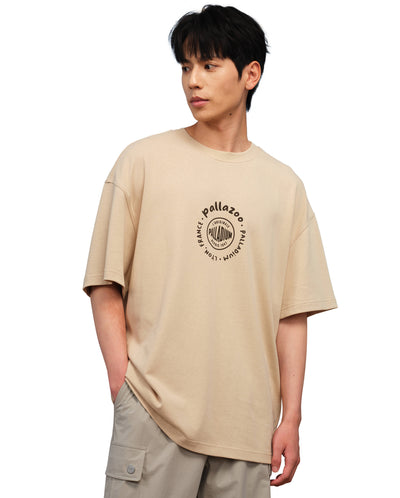 1010573-243 | MEN'S PALLADIUM LOGO LOOSE FIT COTTON T-SHIRT | BROWN RICE