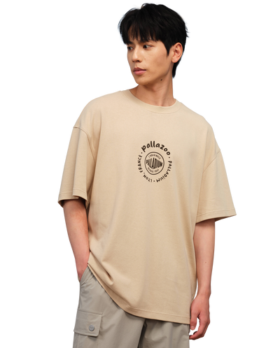 1010573-243 | MEN'S PALLADIUM LOGO LOOSE FIT COTTON T-SHIRT | BROWN RICE