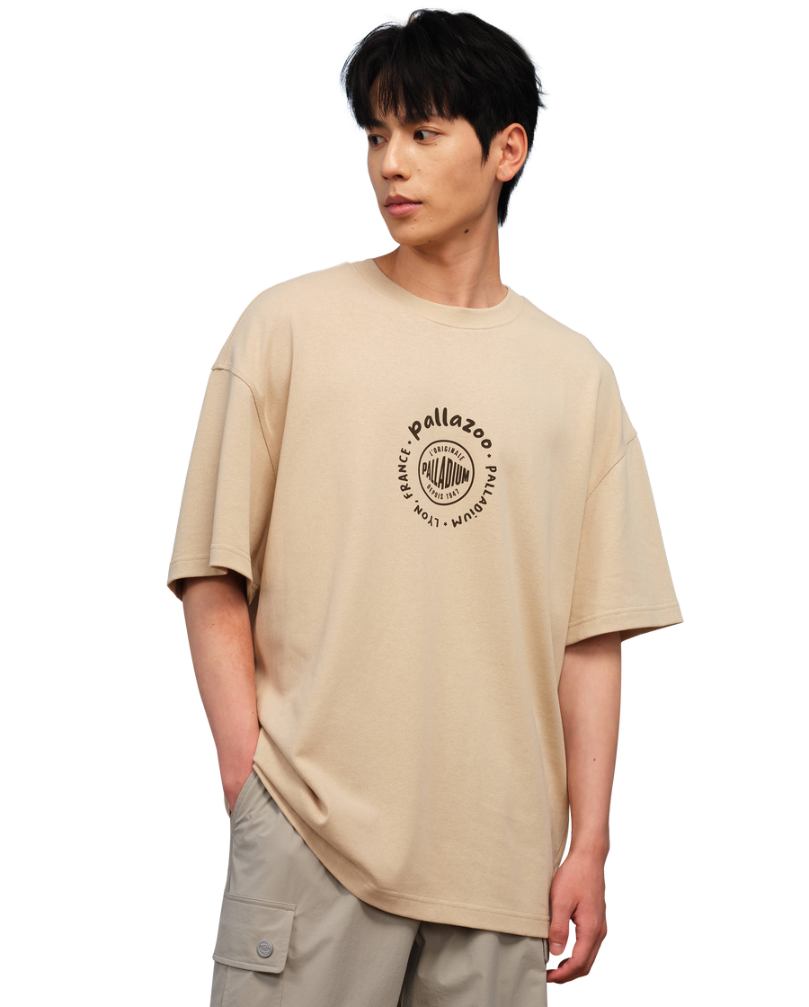 1010573-243 | MEN'S PALLADIUM LOGO LOOSE FIT COTTON T-SHIRT | BROWN RICE