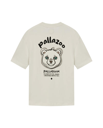 1010573-262 | MEN'S PALLADIUM LOGO LOOSE FIT COTTON T-SHIRT | MARSHMALLOW