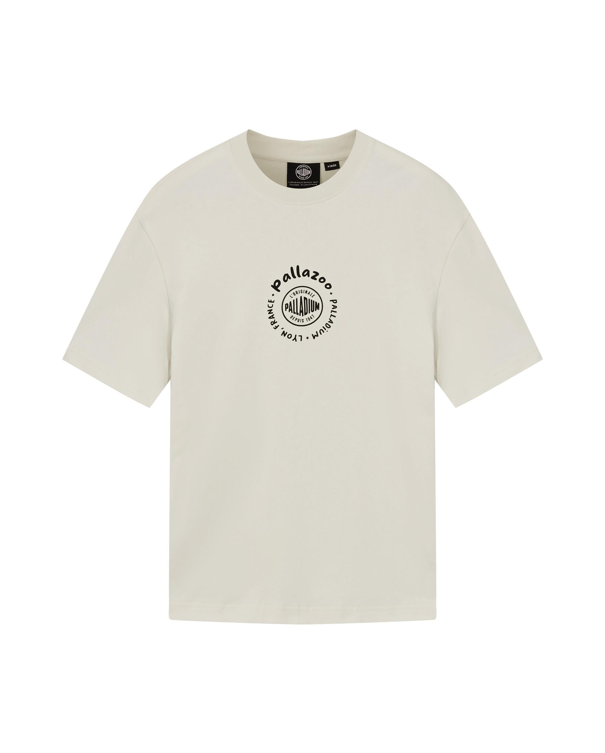 1010573-262 | MEN'S PALLADIUM LOGO LOOSE FIT COTTON T-SHIRT | MARSHMALLOW