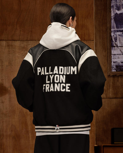 1010593-032 | MEN'S PALLADIUM LOGO COLOR BLOCKS VARSITY JACKET | TAP SHOE