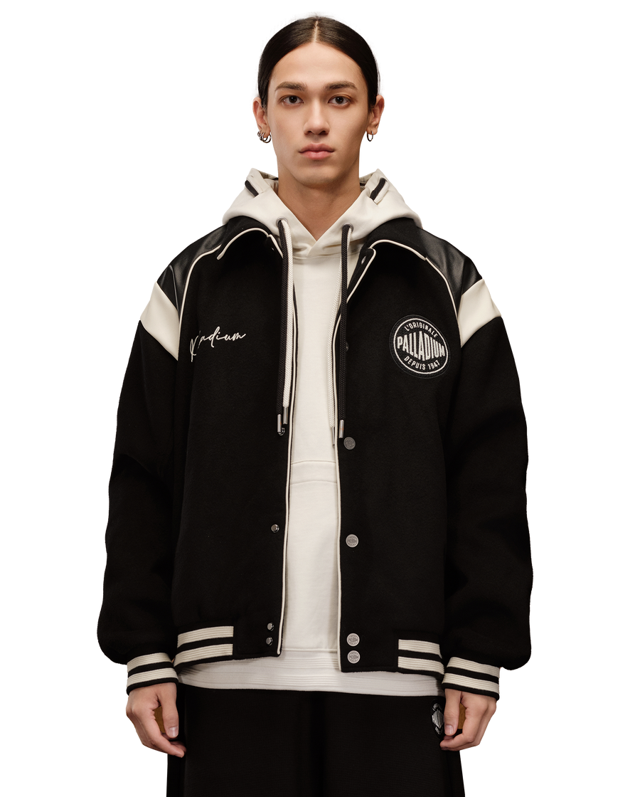 1010593-032 | MEN'S PALLADIUM LOGO COLOR BLOCKS VARSITY JACKET | TAP SHOE